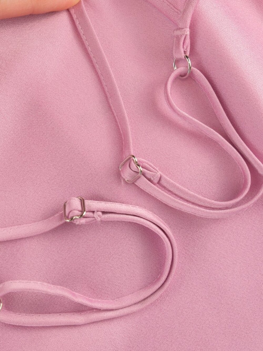 Reiss Zoey Satin Drape Ruched Midi Slip Dress, Light Pink, US 8 - Picture 9 of 11
